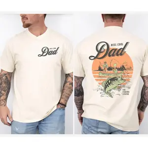 Reel Cool Dad Fishing Retro T-Shirt - The Perfect Gift for Fishing Enthusiast Dads Who Are Legends on the Water and Heroes at Home - Menswear Top-father's dad gifts idea-men's shirt
