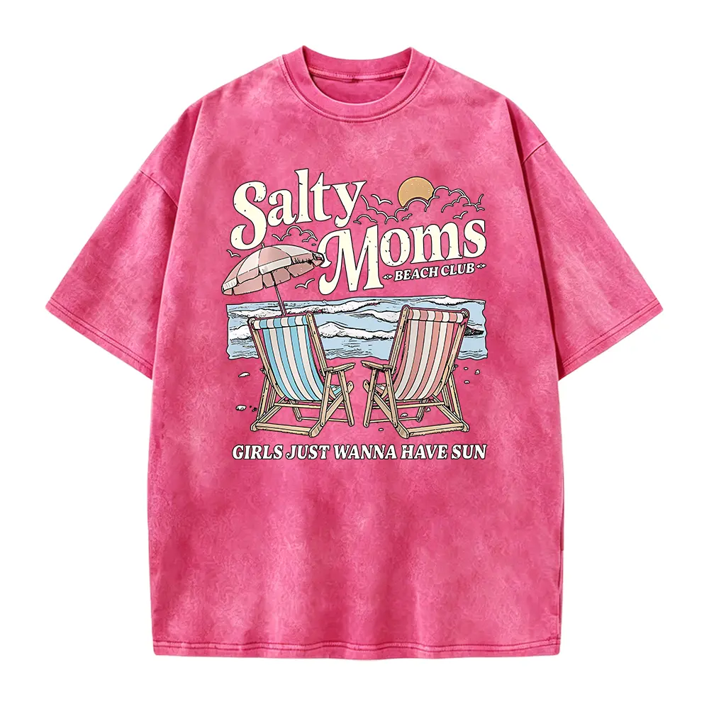 Salty Moms Beach Club Shirt, Summer Vacation Tee, Aesthetic Beach Shirt, Girls Trip Shirt, Beach Lover Gift, Beach Party Tee