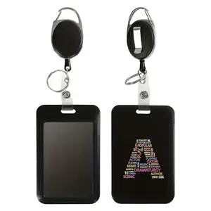 Waterproof Plastic Card Set with Keychain Clip, Durable ID Badge Holder, Dustproof Lanyard, Employee Work Badge Protector, Retractable Badge Holder, Nurse Badge Reel