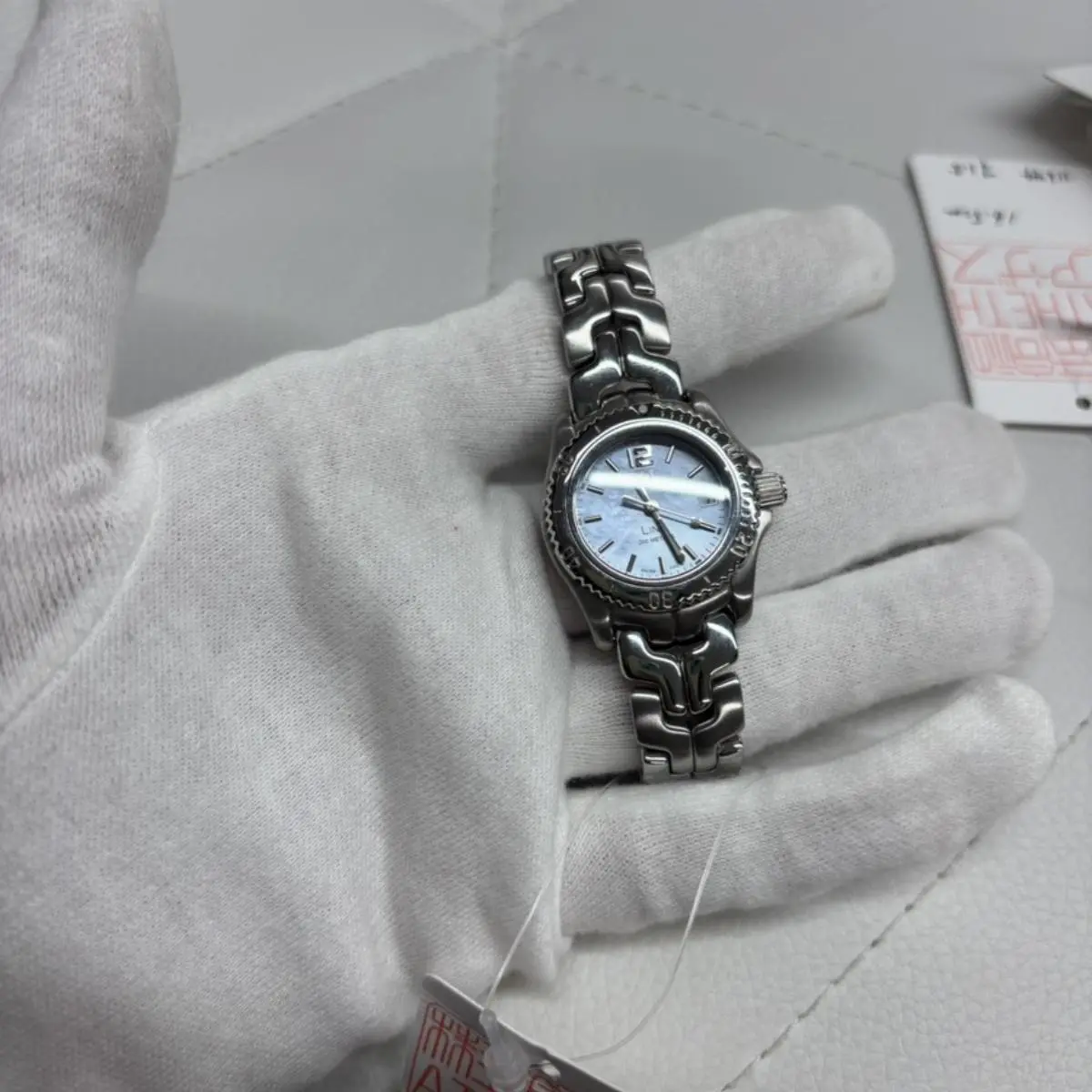 Pre-owned TaG As Shown Shoulder Bags Heuer Link Professional Quartz Ladies Watch 15cm 10290