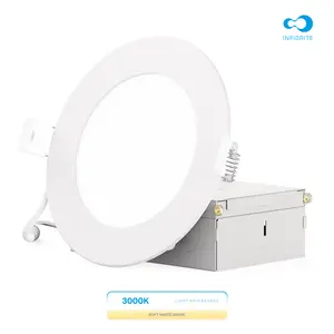 4-Inch 3000K Warm White Recessed LED Downlight, 9W, 750 Lumens, Triac Dimming, Wet Rated