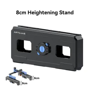 Artilume Laser Engraver Protective Case, 14.5×6" A4 Size, 2-in-1 Foldable Cover & 8cm Height Extension Stand, No Extra Riser Needed, Portable & Space-Saving