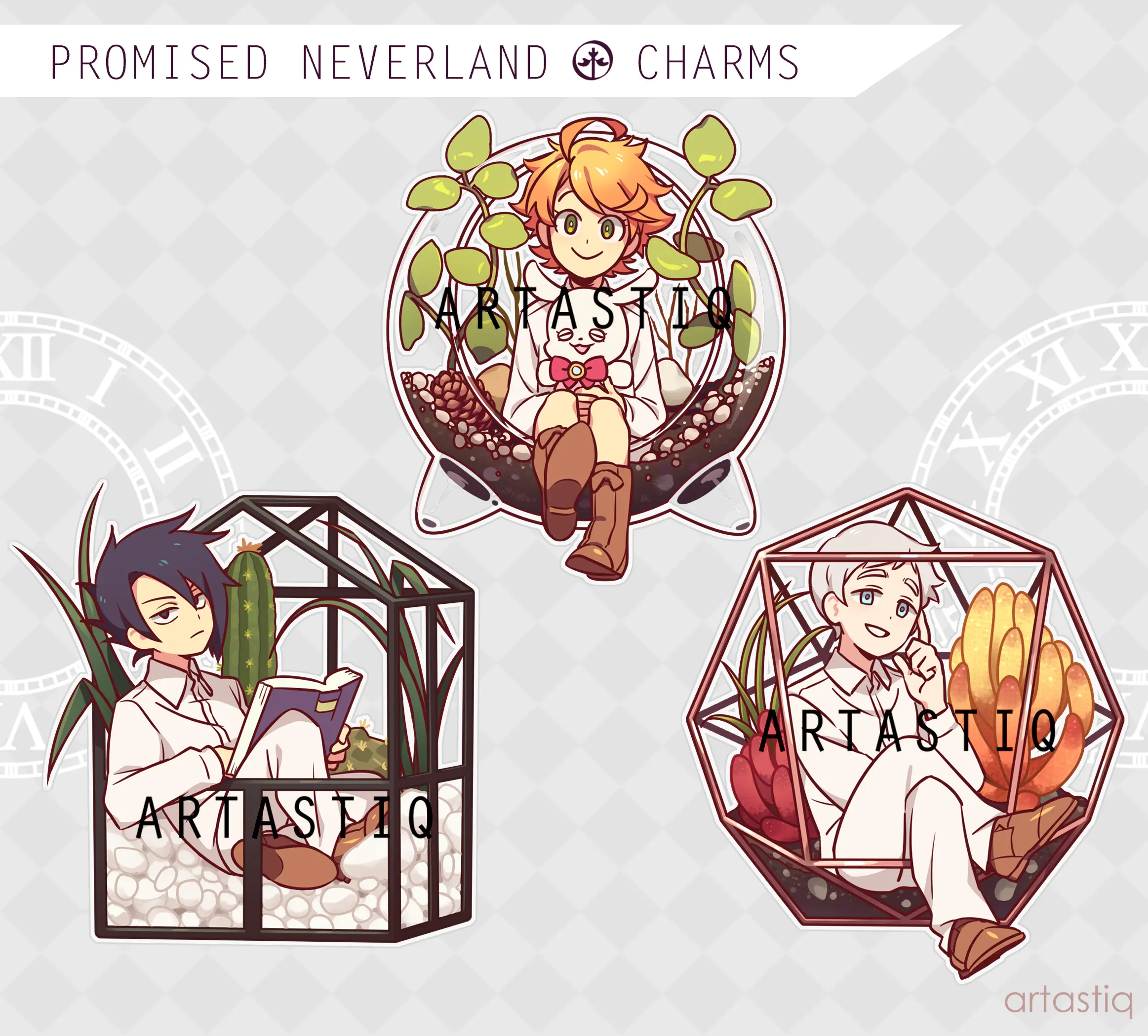 The Promised Neverland - Terrarium Keychain Charms