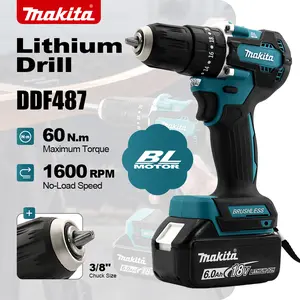 Makita DDF487  Drill/Driver,  High Torque 3/8" Chuck Electric Drill for Drilling, Screwdriving, Woodworking, Construction, Home Improvement & DIY Projects