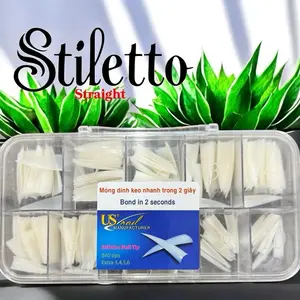 Stilleto Natural Straight Fake Tips