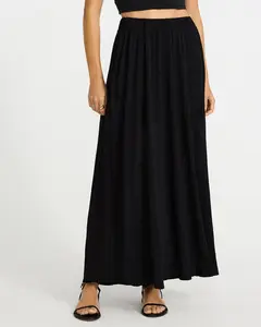 Express Textured Chiffon High Waisted Pull On Maxi Skirt