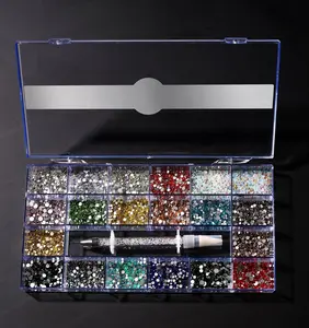 MIXED COLORED- FLAT CRYSTAL COLLECTION  #3