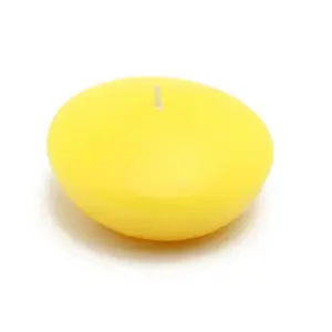 212 MAIN 3 in. Round Unscented Yellow Solid Wax Water-Floating Disc Candles, 12-Piece Box - Long-Burn Camping & Hiking Outdoor Lights
