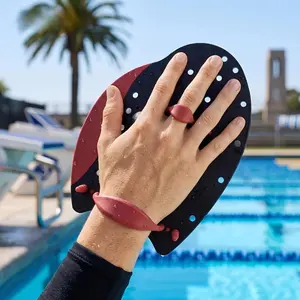 Swim Training Fins, Ergonomically Adjustable Fins with Anti-slip Straps, Enhance Resistance, Improve Paddling Skills, and Work the Upper Body. Suitable for Both Adults and Children