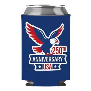 250th Anniversary Independence Day USA Can Cooler , 1776–2026 American Drink Sleeve 12 oz, Beer Holder for 4th of July BBQ, Memorial Day, Neoprene