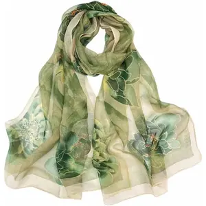 Scarfs for Women Lightweight Scarves Fashion Print Floral  Sheer Scarf Shawl Wraps