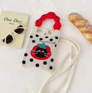 Women's High-End Trendy Niche Knitted Phone Bag - Versatile Crossbody-Shoulder Handbag