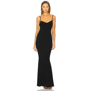 Norma Kamali Underwire Fishtail Gown in Black