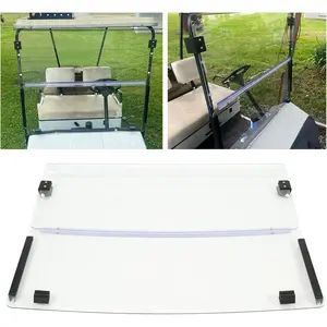 Clear Golf Cart Windshield Compatible with 1986-1994.5 EZGO Marathon Fold Down Windshield