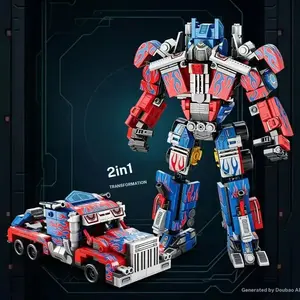 Compatible with Lego Bricks, Transformers, Bumblebee, King Kong, Optimus Prime, Mech, Car, Boy, Assembly, Perfect for Kids' Playtime