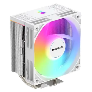 Capble for  the Large Gaming Table with LED Lights Coolleo B50  ARGB Single-Tower CPU Cooler with 5 Heat Pipes Air-Cooled Computer Case Accessory Supports LGA1700/1851 circle  gif  cooler  pc