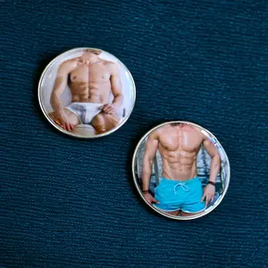 Lady Luck Golf - Fun Golf Ball Marker Set - Handsome Hunks (2 pack)