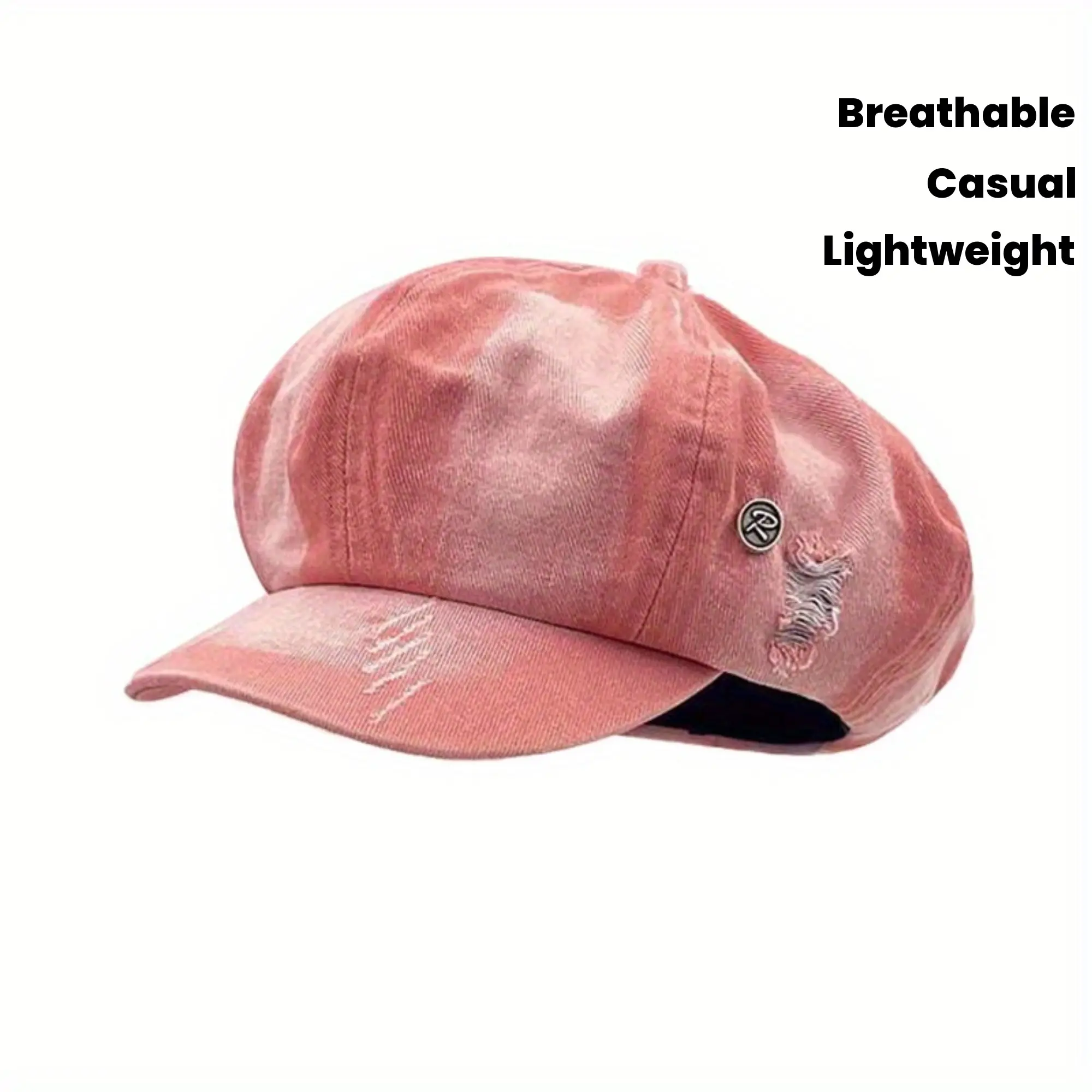 [Vintage Beret] Lightweight, Breathable Vintage Gradient Beret for Men and Women |       Octagonal Style, Casual Artist Cap, Small Face Design, Polyester