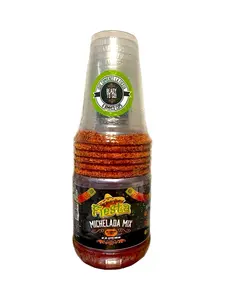 Fiesta's Ready To Go Michelada Bottle with 6 Pre-Rimmed Party Cups Classic & Mango Flavor Set for Any Party or Gathering Chili