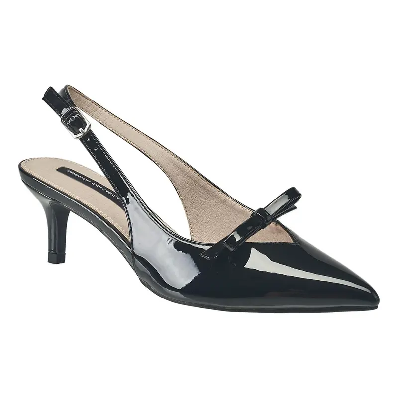 French Connection Women's Quinny Bow SlingbackKitten Heel