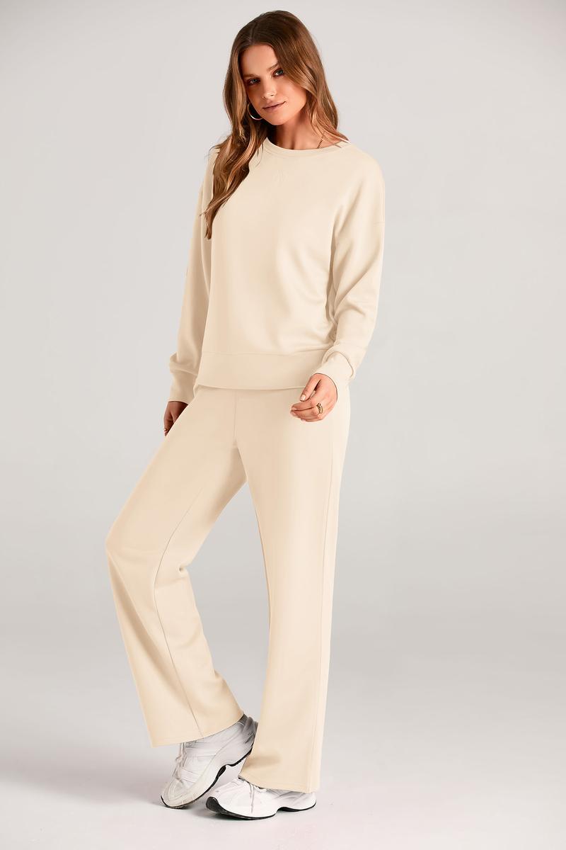 PrettyGarden Women's 2 Piece Outfits Long Sleeve Pullover Tops And Long Pants Lounge Sets Tracksuit