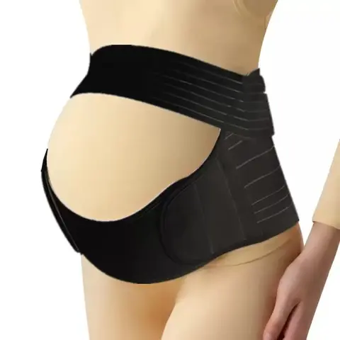 Women's Maternity 3-Piece Comfortable Support Set - Cool, Breathable Postpartum Supplies with Pregnancy Belly Belt, Stomach Belt for Prenatal Waist/Back Pain Relief & Postpartum Abdominal Binder Shapewear