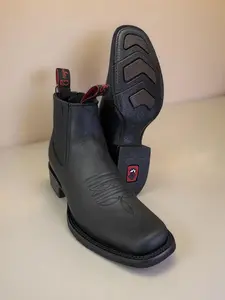 4652401 - Men's Vaquero Signature Rodeo Square Ankle Boot GRASSO NEGRO