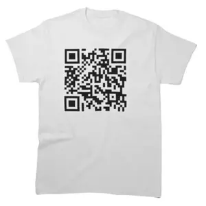 Unisex Meme Rick Roll QR Code  | 100% Cotton Casual T-Shirt | Perfect Everyday Style