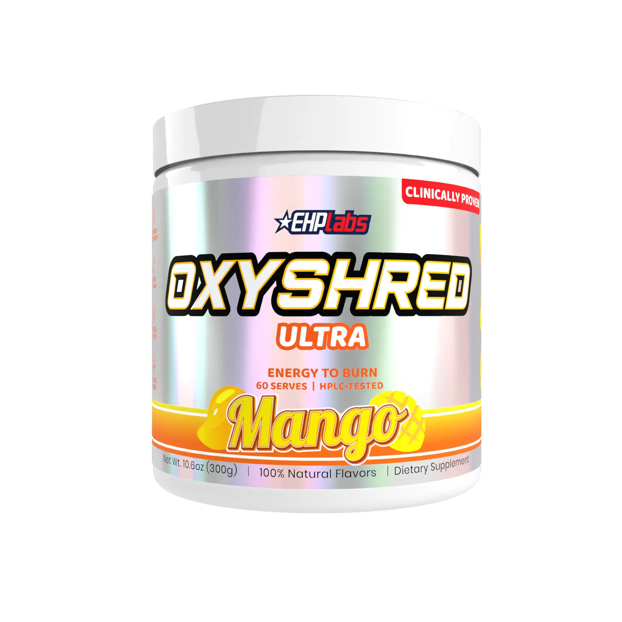 OxyShred Ultra Energy Powder Mango 60 Serves | Sugar Free Pre-Workout Drink Mix | Daily Energy & Focus Support | Train Harder, Recover Faster