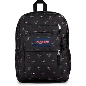 JanSport Big Student Bad Bows Backpack, durable student backpack, multi-compartment backpack, lightweight backpack with various compartments, suitable for sports events, school, travel and everyday use