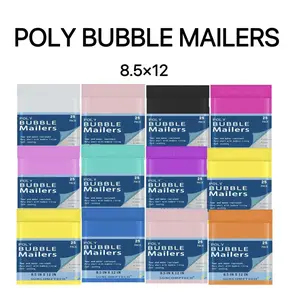 #2 Poly Bubble Mailers, 8.5 X 12, Pack of 25, Self Seal Waterproof Mailing Envelopes, Strong Adhesion Padded Shipping Bag, Usable Size 8.5 x 11 Inch (Light Pink, 25 Pieces)
