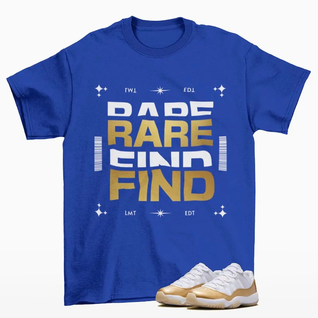 Rare Find Jordan 11 Low Mother's Day Matching Sneaker Tee Shirt Blue