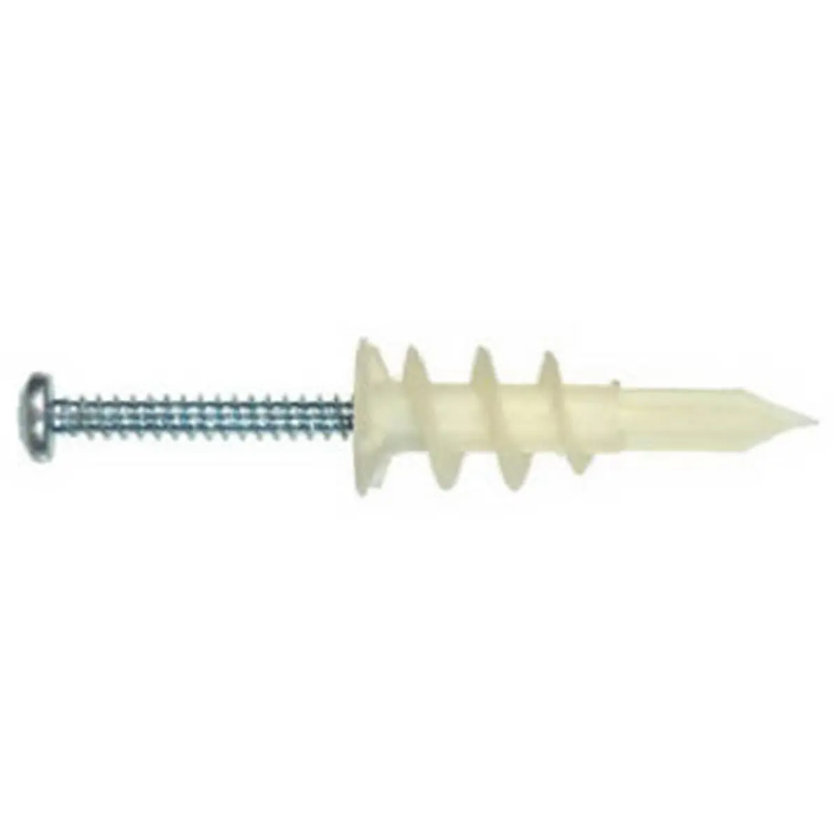 Hillman Plastic EZ Drywall Anchor Screws, 10-Pack Kit with Steel/Zinc Phillips Screws (No. 8 x 1-1/4 in.)