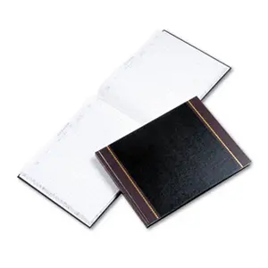 Wilson Jones S491 Detailed Visitor Register Book BLK Cover 208 Pgs 9-1/2 x 12-1/2