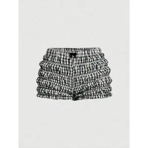 Kawaii Bow Women Ruched Micro Mini Shorts, Devil Costume, Sexy Costume, Outfits, Bloomer Shorts, Women Clothes White Womenswear Fabric Bottom