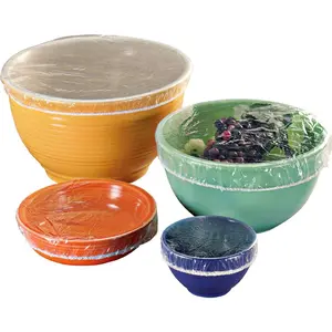 Stretchable, Reusable, Plastic Bowl Covers. Ideal For Storage, Picnics, Transportation, and Entertaining, Pack of 50