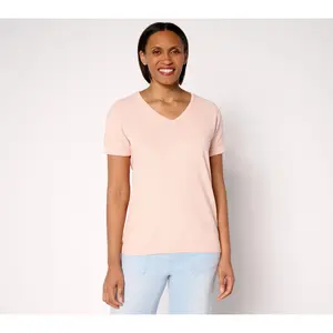 Belle by Kim Gravel Harbor Island Short Sleeve Cuffed Sweater