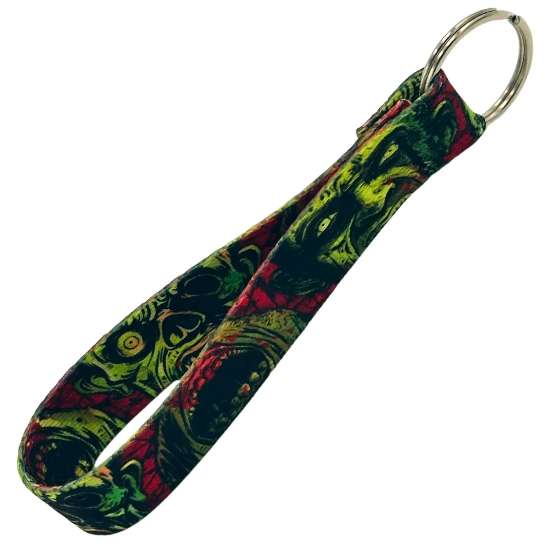 Northwest Straps Classic Zombie Print Keychain Lanyard - Durable, Lightweight Fabric Clip-On Keyring - Halloween Fashion Accessory for Women, Daily Purse & Backpack Use, Accessories For Women