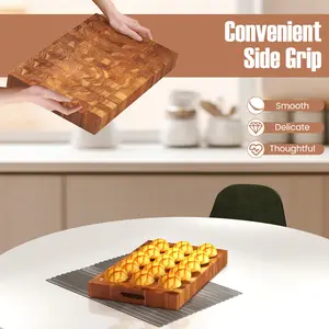 COSTWAY - End Grain Cutting Board With Natural Waxes and Oils