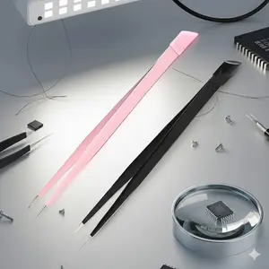 Professional Manicure Nail Art Silicone Presser Tool, Multi-Function Diamond Placement Tweezer for Precise Design. Salon-Level Nail Decoration Aid for Gel, Stickers, Gems. Boosts Efficiency for Holiday & Daily Nail Art, Easy DIY Application.