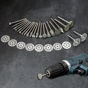 32Pcs Diamond Burr Set for Dremel, Rotary Tool Grinding Cutting Wheel Stone Glass Tile Jewelry Engraving Rock Etching Masonry 1/8” Die Grinder Carving Cutter Metal Engraver Kit - Home Improvement.