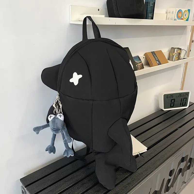 Creative Cartoon Shark Backpack for Men and Women – Quirky, Trendy, High-Capacity Student Schoolbag