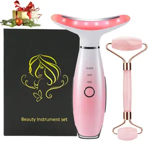 Neck Face Massager Tool with 3 modes Constant temperature and vibration function, Facial Massager Skin Care Tools, facial beauty massagers, Constant temperature and Vibration Function, Halloween and Christmas Gifts