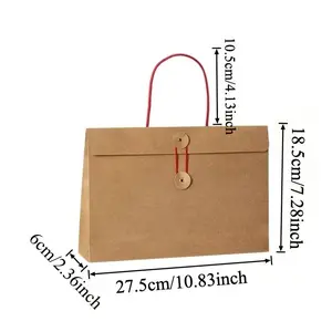 Vintage Kraft Paper Tote Bag, Gift and Shopping Bag for Her or Him, for Packing Cookies, Candies, and Small Presents, Bag Shopping Bags