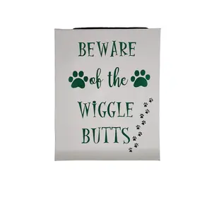 Beware of the Wiggle Butts Canvas Decor Poster Dog Ornaments Room Decoration