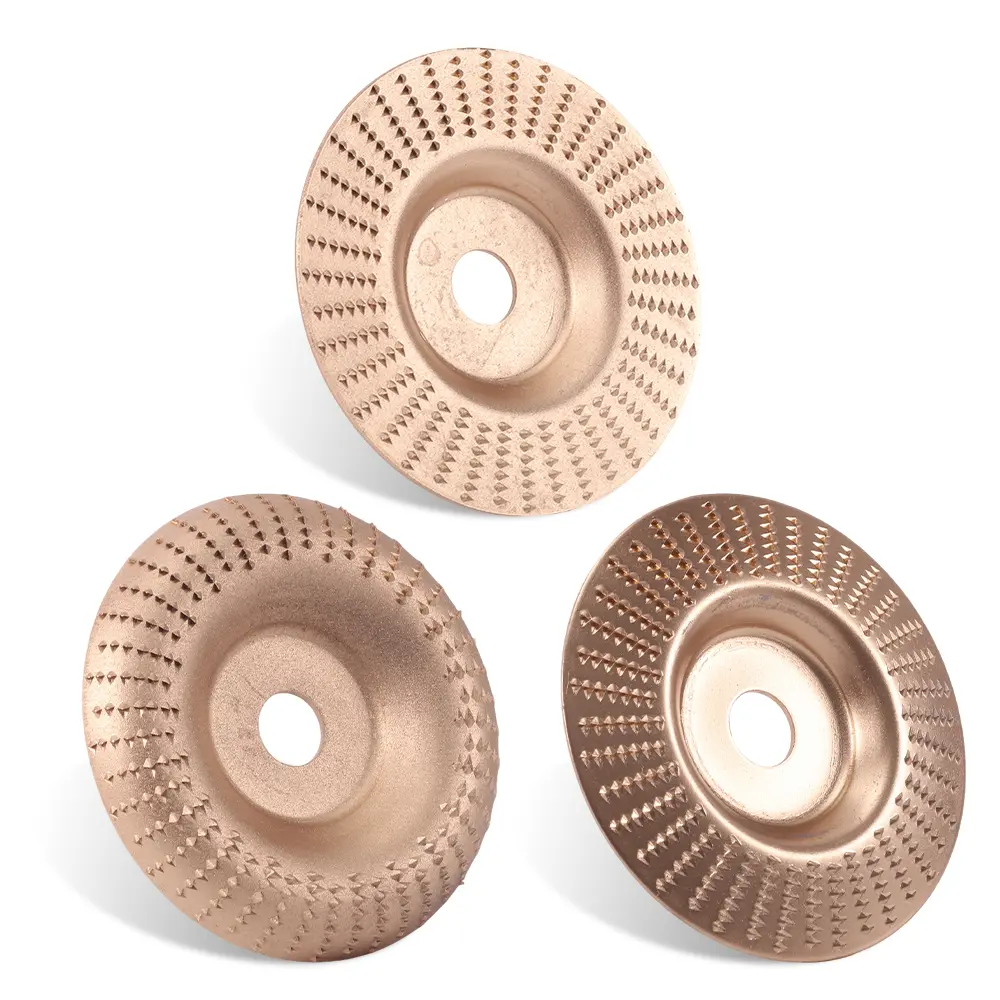 3Pcs Aggressive Teeth Angle Grinder Wood Carving Disc Kit Pack, 4 1/2" Grinding Wheels Set, Stump Grinder Tool for Home Improvement Building Supplies Wallpaper & Wall Trim