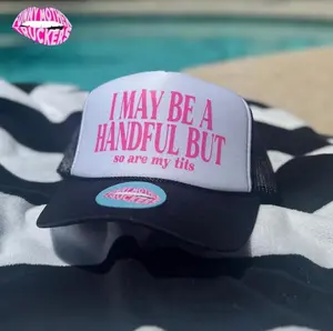 I May Be a Handful Hat – Funny Bold Trucker Cap, Casual Style, Everyday Basic, Never Outdated