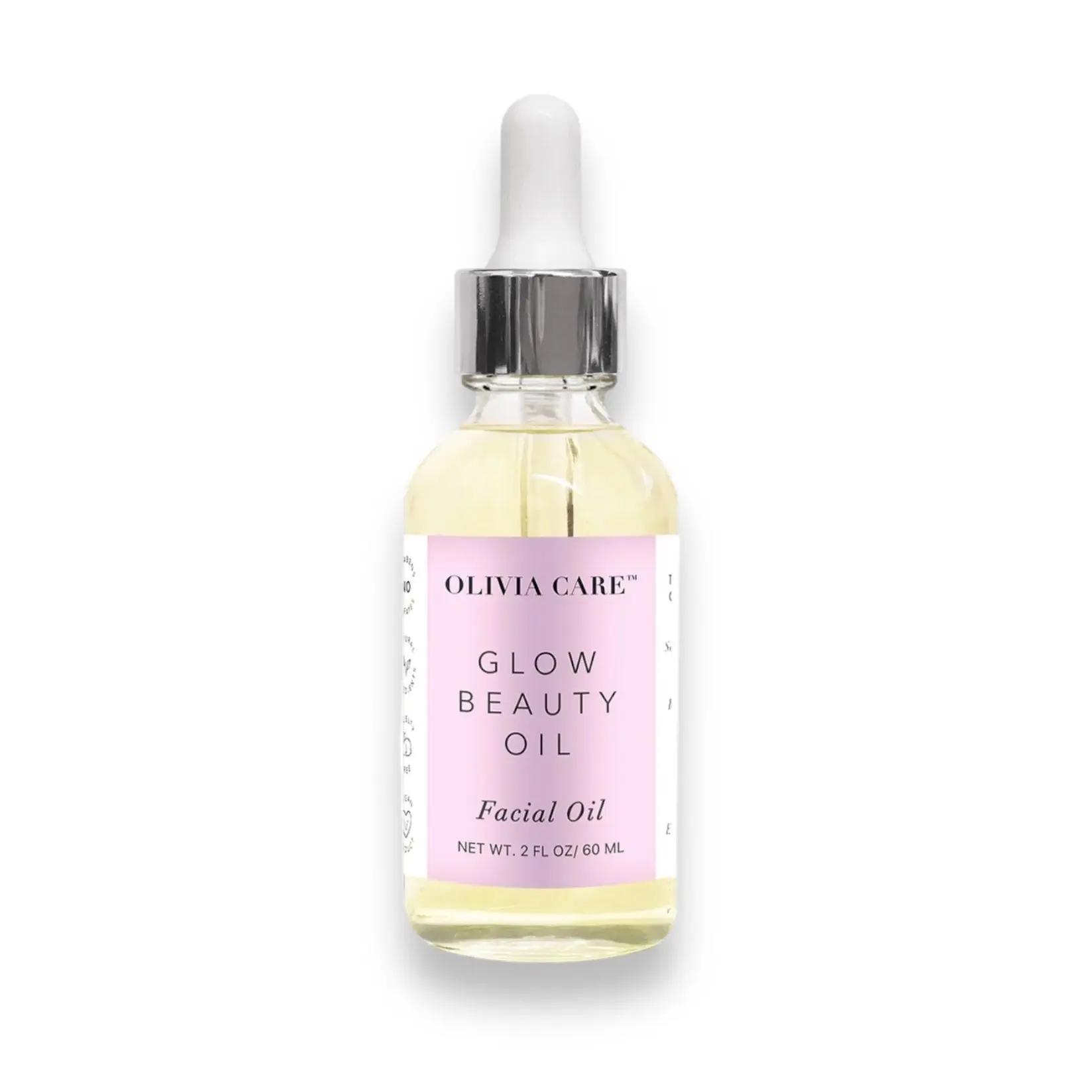 Olivia Care Glow Beauty Oil Lavender Daily - 2 FL OZ / 60 ML Soothing Aromatic Facial Serum for Skin Repair & Moisturization Moisturizer Moisturizing Moisture Hydrate Hydrating
