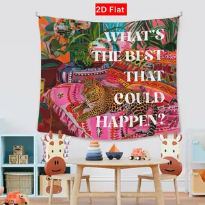 2D Flat Banner 1pc, Leopard Print Disco Theme Wall Hanging, Retro Minimalist Style, Ideal for Bedroom, Dorm, No Power Required