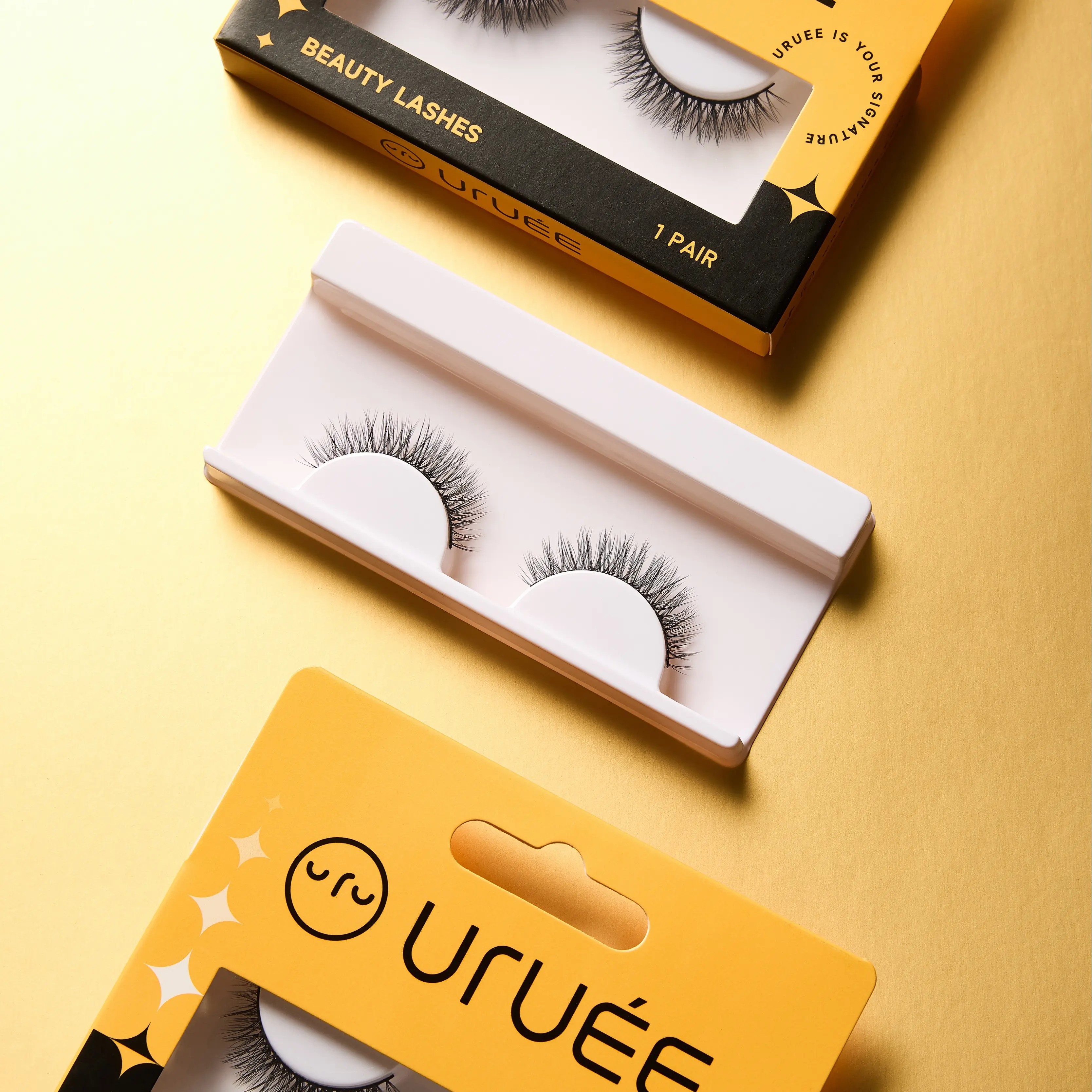URUEE Faux Mink False Eyelashes. Fluffy, Lightweight & Reusable Falsies for All Eye Shapes. Easy to Apply. SL07